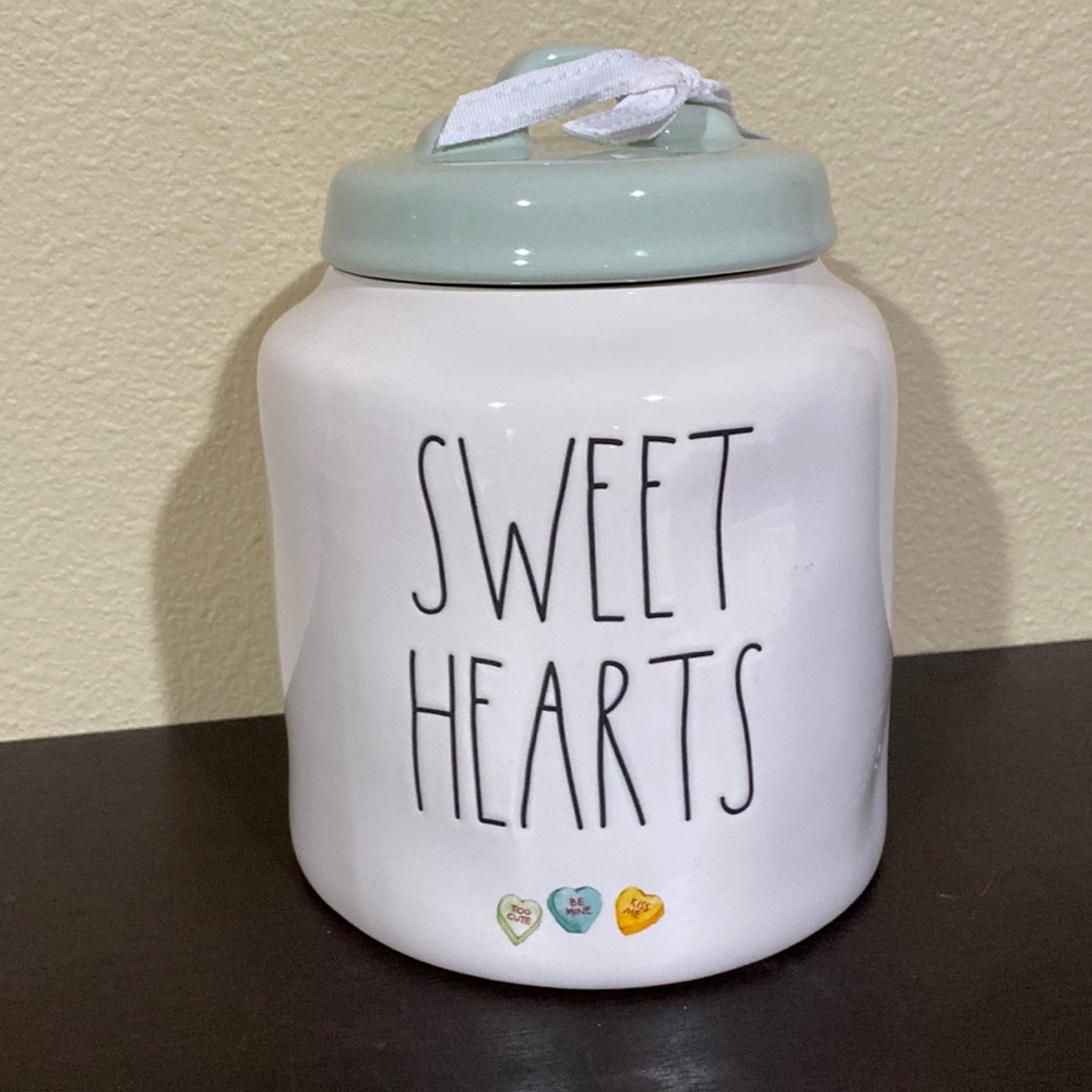 New Rae Dunn ceramic Sweet Hearts ceramic canister